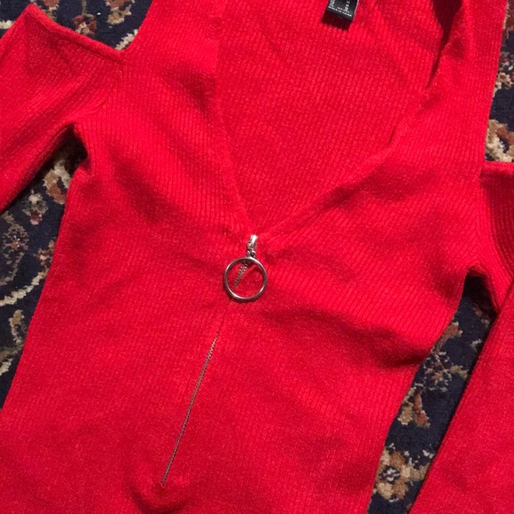 Ribbed Red Onesie ❤️ - Picture 2 of 4